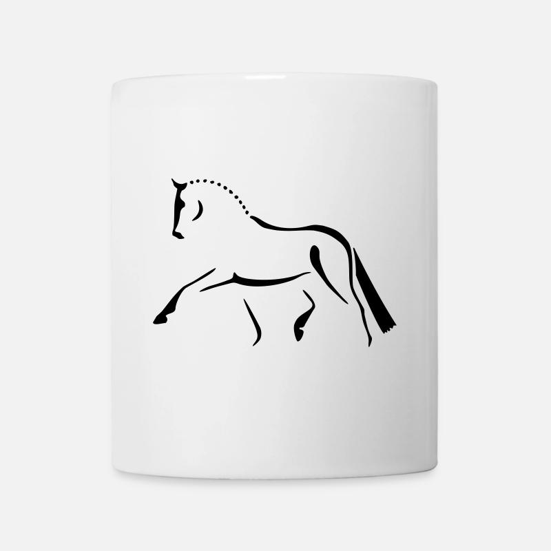 Dressurpferd 2 - Tasse - Weiß