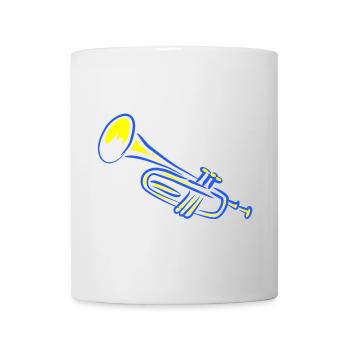 Illustration de trompette - Mug blanc - blanc - Devant