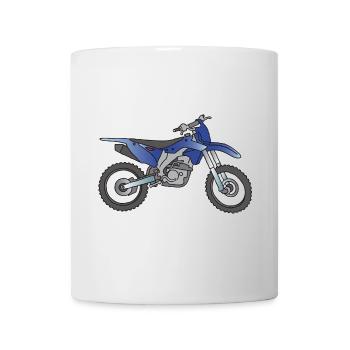 Moto de motocross - Mug blanc - blanc - Devant