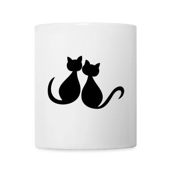 Cats love valentines cuddly cats meow - Mug - white - Front