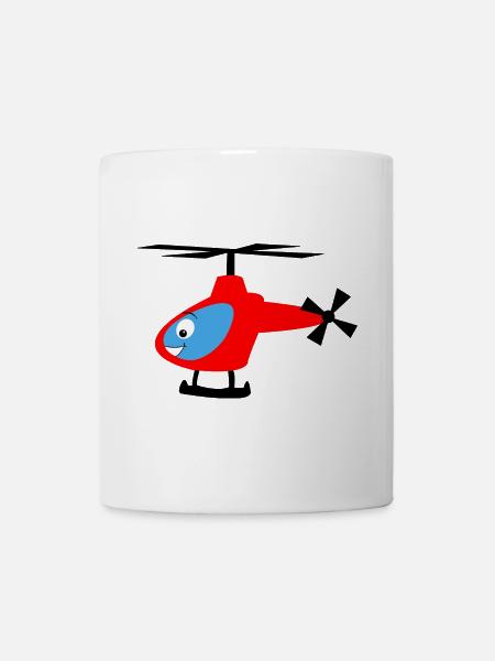 Hubschrauber für Kinder - Helicopter - Tasse - Weiß