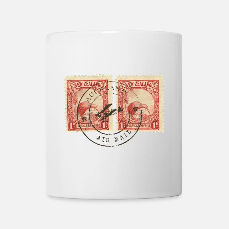 Kiwi Briefmarken - Tasse - Weiß