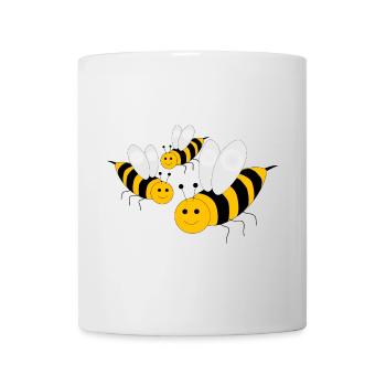 Freundliche Bienen - Tasse - Weiß - Vorne