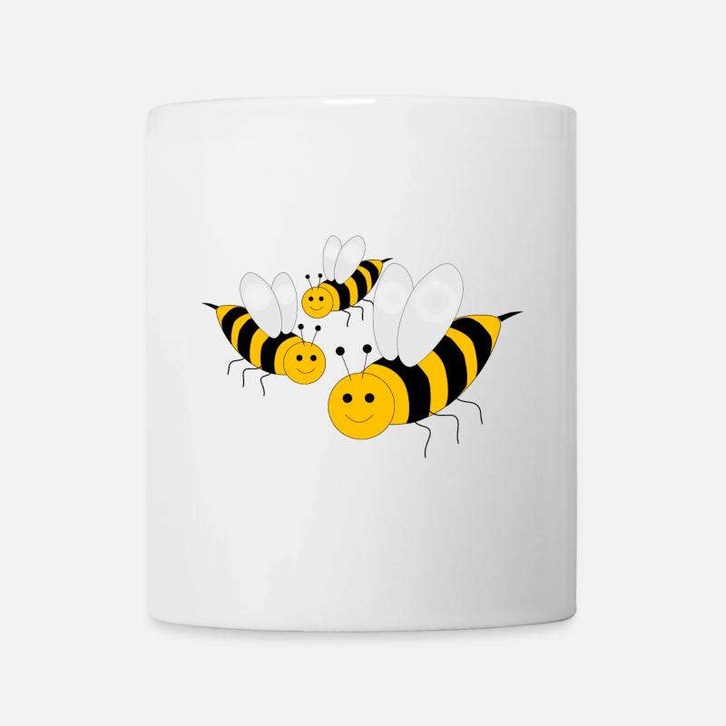 Freundliche Bienen - Tasse - Weiß