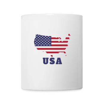 Drapeau Silhouette États-Unis - Mug blanc - blanc - Devant