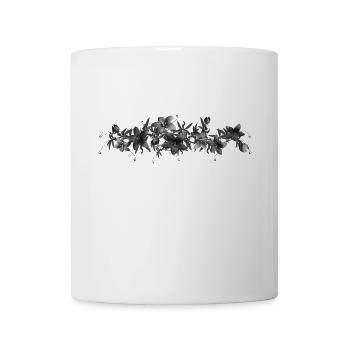 Fleurs noires - Mug blanc - blanc - Devant