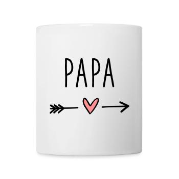 Papa Herz Pfeil Liebe Vatertag Geschenk - Tasse - Weiß - Vorne