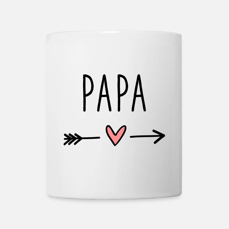 Papa Herz Pfeil Liebe Vatertag Geschenk - Tasse - Weiß