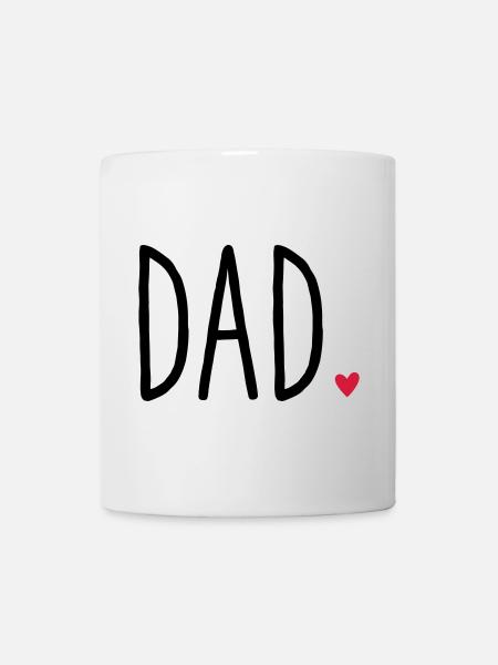 papa coeur - cadeau fête des pères famille enfant amour - Mug blanc - blanc