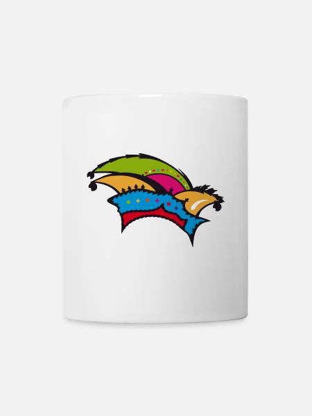 Eine Narrenkappe für den Karneval - Tasse - Weiß