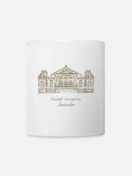 Amsterdam Königliches Konzerthaus, Handzeichnung - Tasse - Weiß