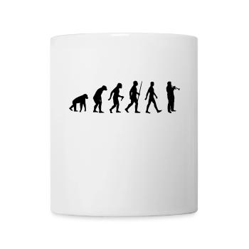 Trumpet. Evolution, human, monkey music instrument - Mug - white - Front