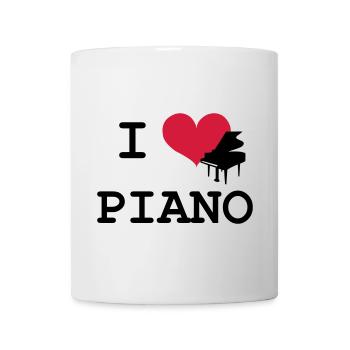 I Love Piano - Tasse - Weiß - Vorne