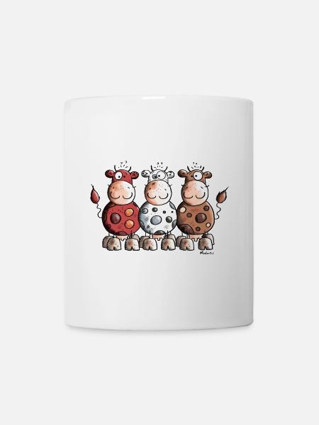 Kunterbunte Kühe - Tasse - Weiß