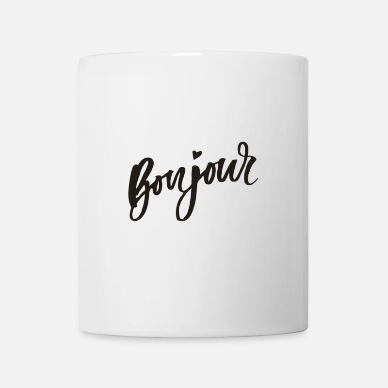 Bonjour - Mug blanc - blanc