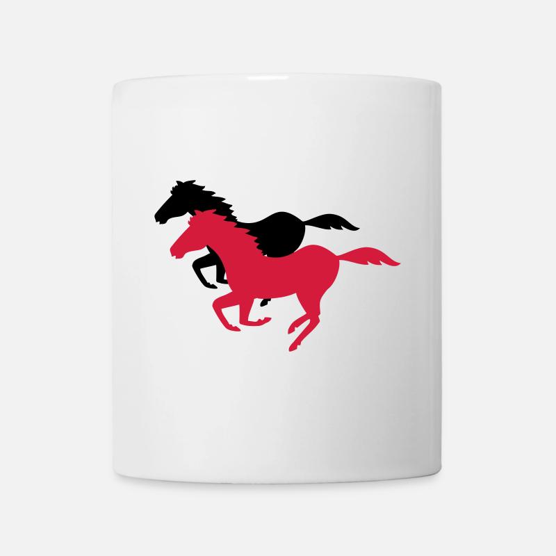 galopp pferderennen - Tasse - Weiß