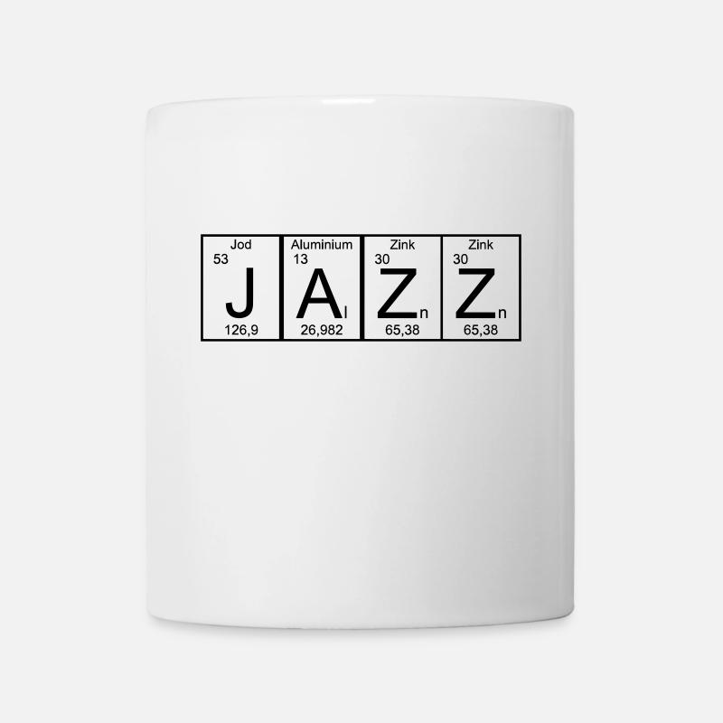 Musique JAZZ avec tableau périodique - Mug blanc - blanc