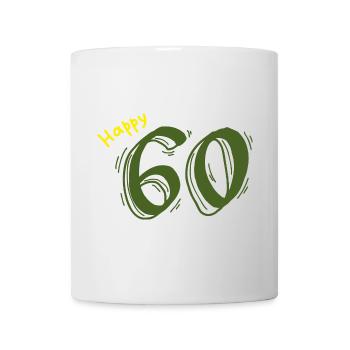 60 Jubiläum Geburtstag Ehrentag Geschenk Jahrestag - Tasse - Weiß - Vorne