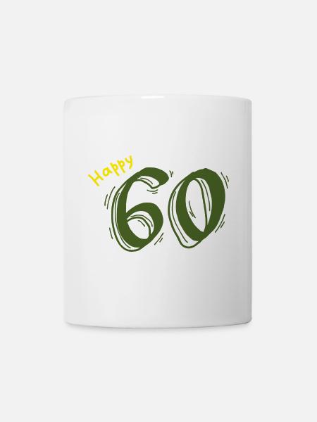 60 anniversaire anniversaire anniversaire anniversaire cadeau anniversaire - Mug blanc - blanc