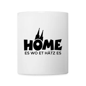 Home es wo et Hätz es - Köln mit Kölner Dom - Tasse - Weiß - Vorne