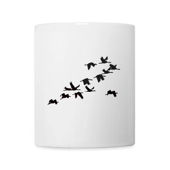 Kraniche - Tasse - Weiß - Vorne