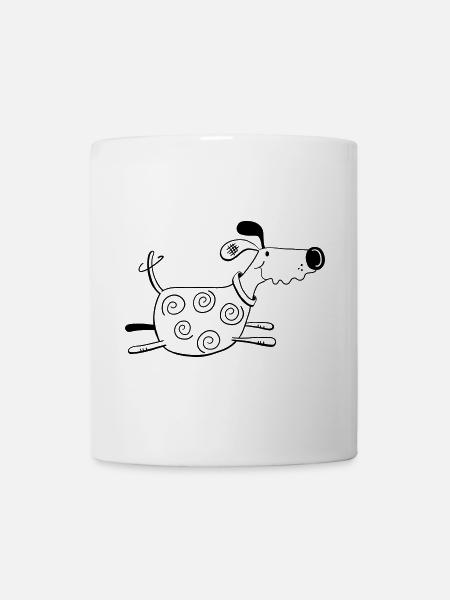 Funny Running Dog - Dogs - Gift - Cartoon - Mug - white