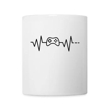 Herzschlag Gaming Zocken X box Controller Gamepad - Tasse - Weiß - Vorne