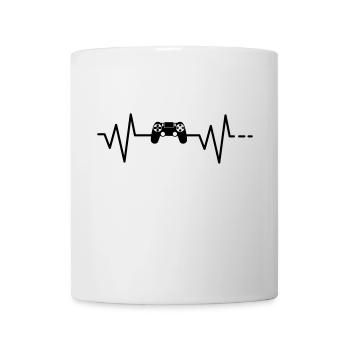 Herzschlag Gaming PS 4 Play Station Controller Pad - Tasse - Weiß - Vorne