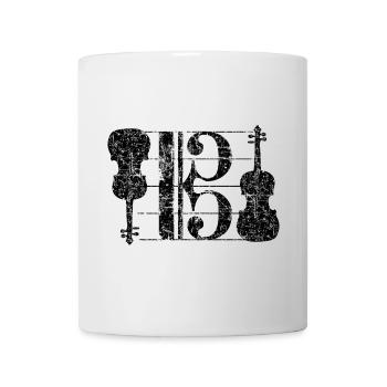 Alto Keys & Violas (Vintage Black) Musiciens - Mug blanc - blanc - Devant