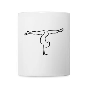 Gymnastics, Turnen, Turnerin - Tasse - Weiß - Vorne