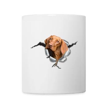 Magyar Vizsla im *Metall-Loch* - Tasse - Weiß - Vorne