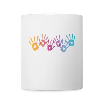 color hand buckus colorful painter gift impression cool - Mug - white - Front