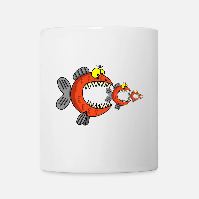 Poissons et chaîne alimentaire - Mug blanc - blanc