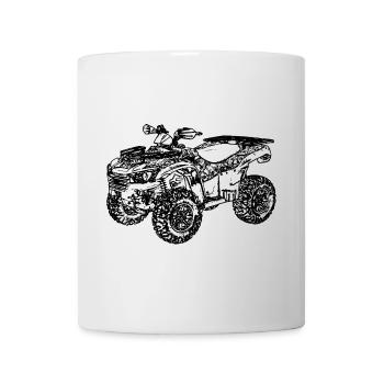 ATV quad hors route véhicule véhicule 4x4 noir - Mug blanc - blanc - Devant