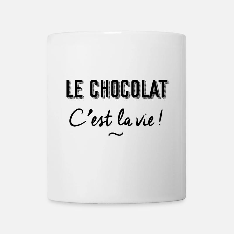 Le chocolat c'est la vie ! - Mug blanc - blanc