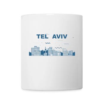 Skyline Tel Aviv cadeau de voyage historique Israël - Mug blanc - blanc - Devant