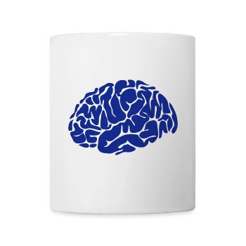 Un cerveau bleu pour penser à l'océan - Mug blanc - blanc - Devant