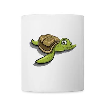 tortue mignonne bande dessinée animaux de la mer icône de dessin animé - Mug blanc - blanc - Devant