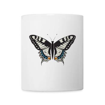papillon machaon dessiné à la main - Mug blanc - blanc - Devant