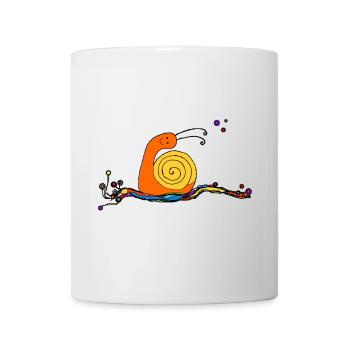 Schnecke...heut streck ich meine Fühler aus - Tasse - Weiß - Vorne