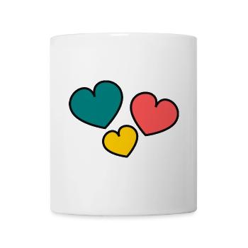 ICH LIEBE DICH. ICH LIEBE DICH. LIEBE. LIEBE. HERZ. - Tasse - Weiß - Vorne