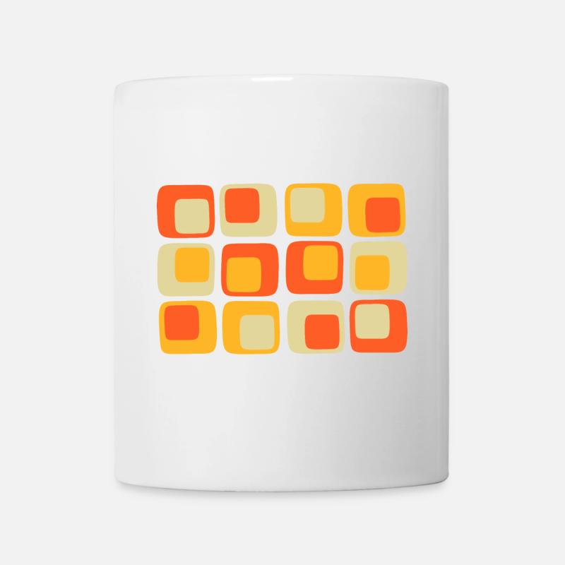 70er Jahre Muster - Tasse - Weiß