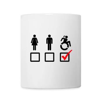 Wheelchair symbol, disabled humor, fun # - Mug - white - Front