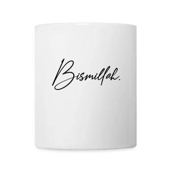 Bismillah lettering Islam Muslim t-shirt design - Mug - white - Front