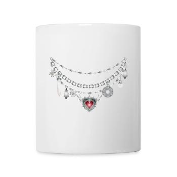 antique silver dirndl charivari with many followers - Mug - white - Front