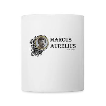 Marcus Aurelius gerahmt (schwarzer Text) - Tasse - Weiß - Vorne