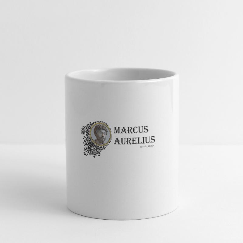 Marcus Aurelius gerahmt (schwarzer Text) Tasse