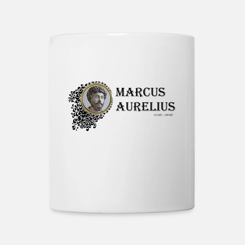 Marcus Aurelius Framed (black text) - Mug - white