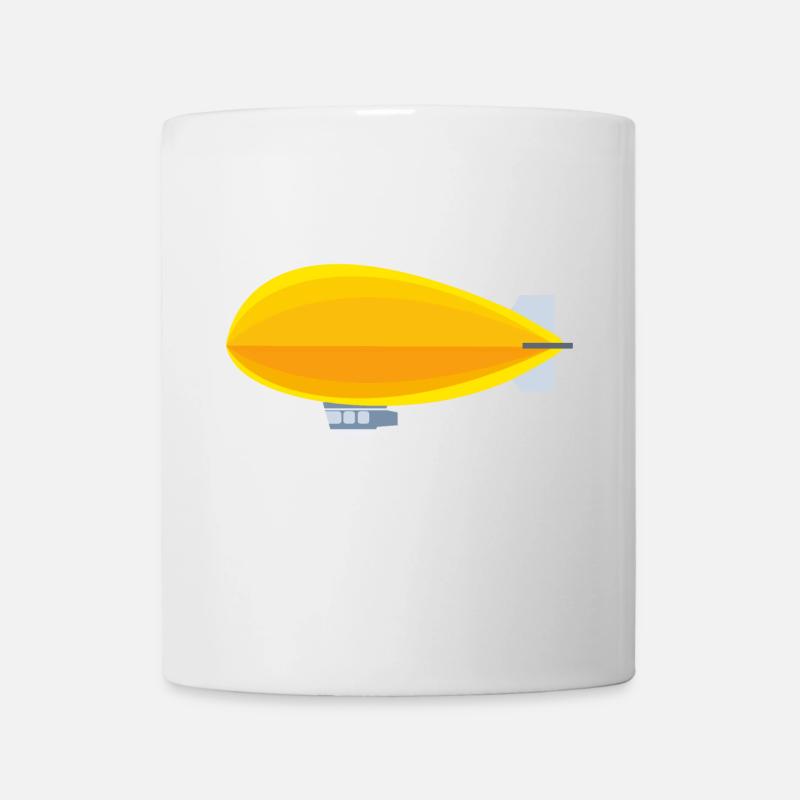 Gelbes Luftschiff - Tasse - Weiß