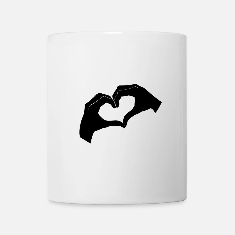 Ein Herz mit zwei Händen - Tasse - Weiß